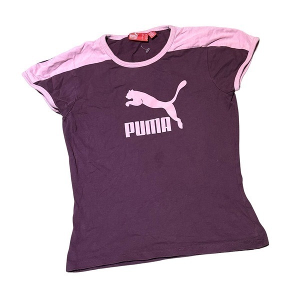 Puma tshirt size XS maroon and pink RS - Picture 1 of 2